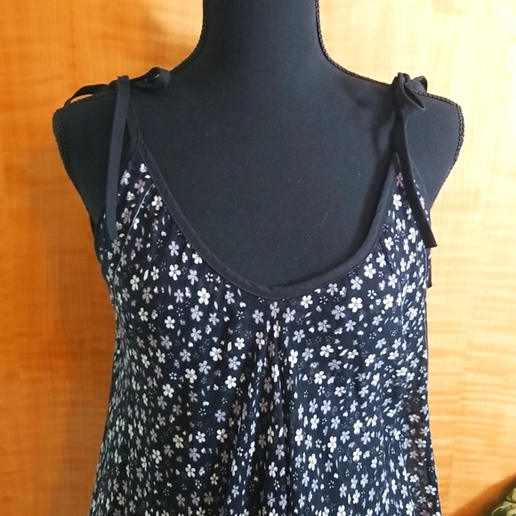 Black with white and gray flowers dress/cover up from Turkey. - Picture 2 of 7